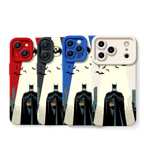 Midnight Hero Silhouette Design Silicone Case for Apple iPhone Series
