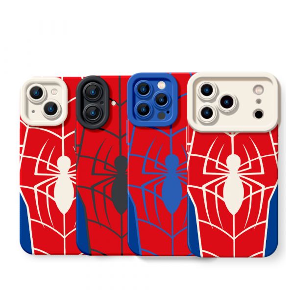 Web-Slinger Inspired Red & Blue Hero Design Silicone Case for Apple iPhone Series