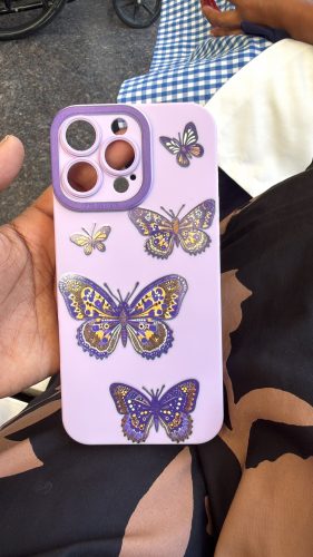 Butterfly Bliss Vibrant Elegance Silicone Case for Apple iPhone Series photo review