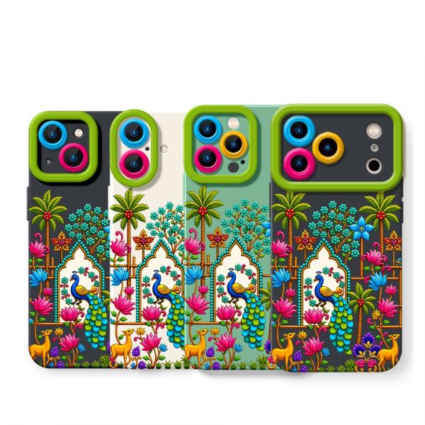 Colorful Paradise Peacock Silicone Case for Apple iPhone Series