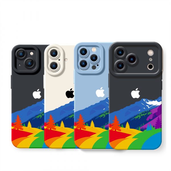 Vivid Mountain Escape Silicone Case for Apple iPhone Series
