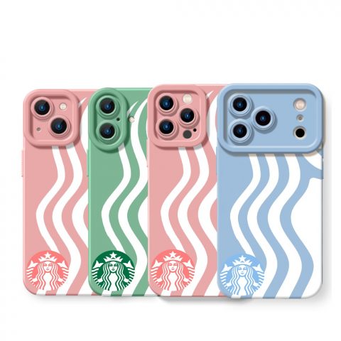 Emerald Wave Design Silicone Case for Apple iPhone Series