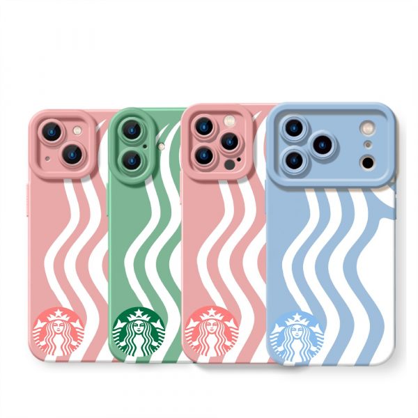 Emerald Wave Design Silicone Case for Apple iPhone Series