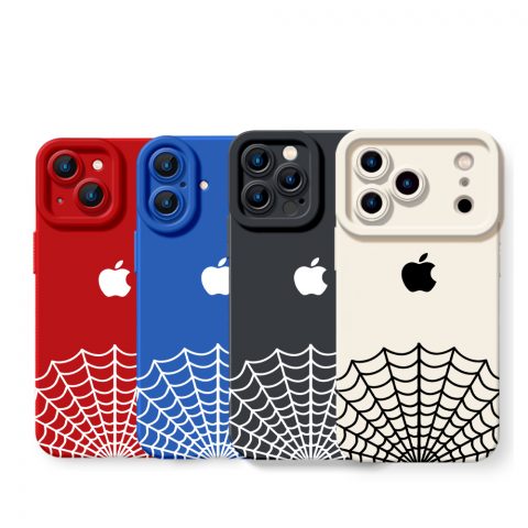 Spider Web Charm Silicone Case for Apple iPhone Series