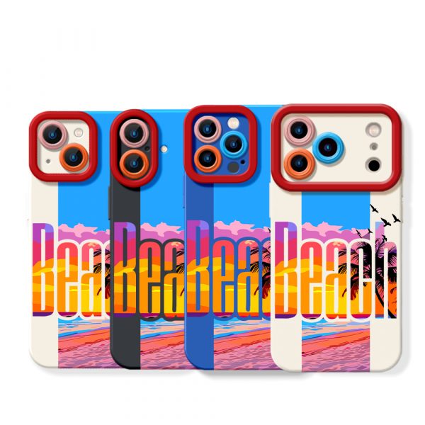 Sunset Paradise Beach Vibe Silicone Case for Apple iPhone Series