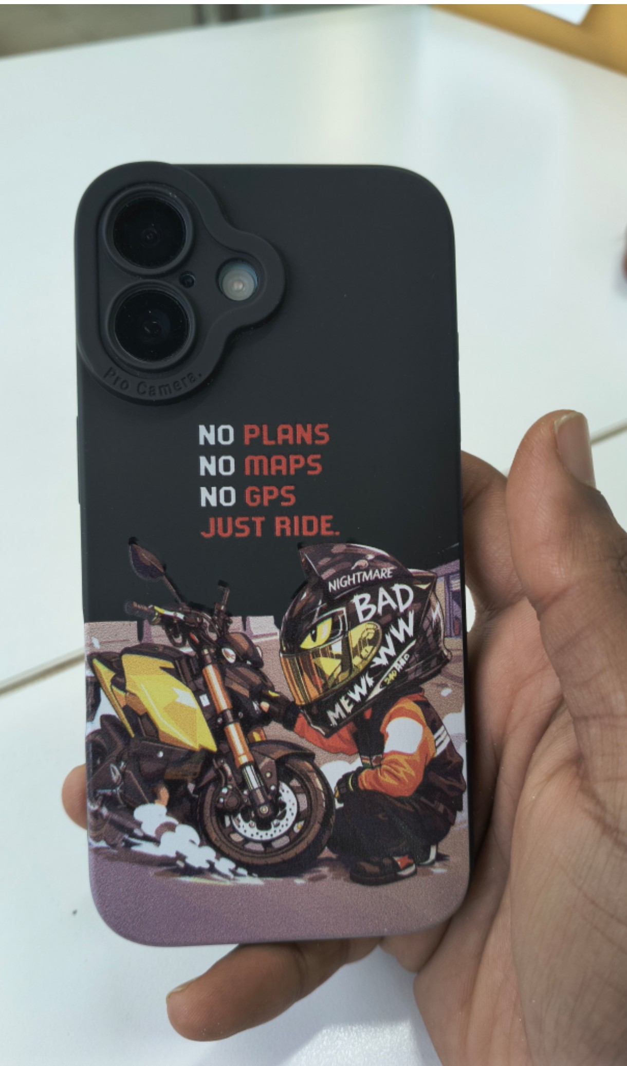 Customer photo of Adventure Moto Vibes Road Warrior Silicone Case for Apple iPhone Series