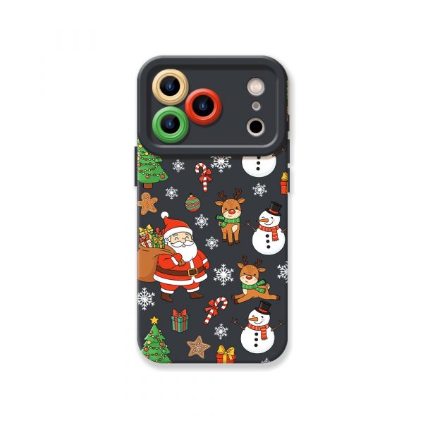 Festive Santa & Friends Holiday Cheer Silicone Case for Apple iPhone Series