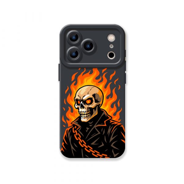 Blazing Skull Inferno Silicone Case for Apple iPhone Series