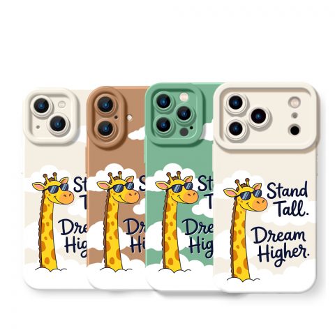 Giraffe Dreams Stand Tall Silicone Case for Apple iPhone Series