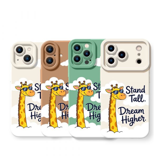 Giraffe Dreams Stand Tall Silicone Case for Apple iPhone Series