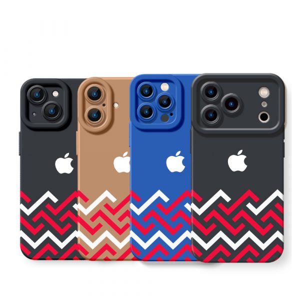 Zigzag Vibe Bold Geo Silicone Case for Apple iPhone Series