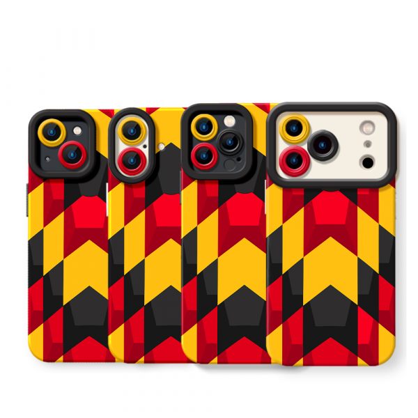 Vibrant Geo Chevron Silicone Case for Apple iPhone Series