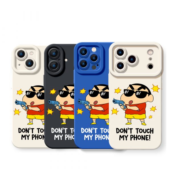 Bold Cartoon Defender Dont Touch My Phone Silicone Case for Apple iPhone Series