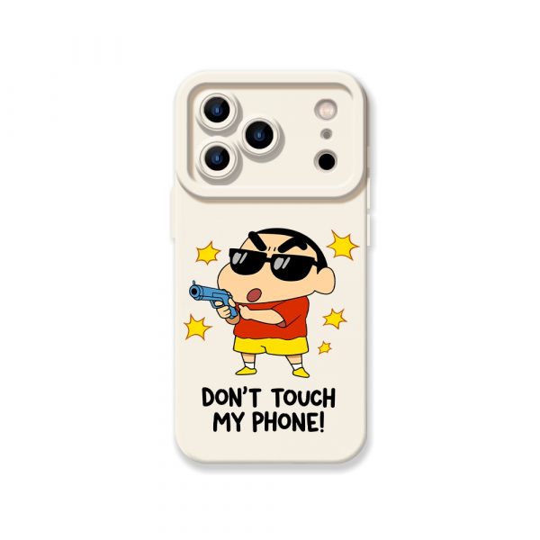 Bold Cartoon Defender Dont Touch My Phone Silicone Case for Apple iPhone Series