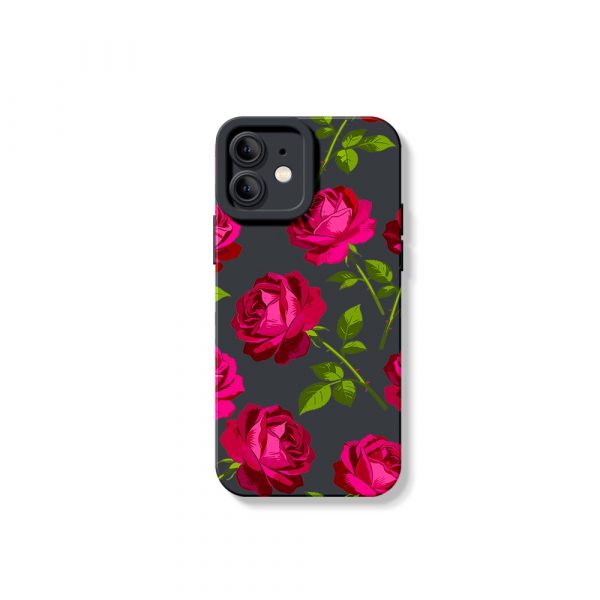 Vibrant Bloom Rose Garden Silicone Case for Apple iPhone Series