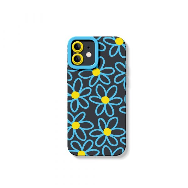 Colorful Floral Bliss Silicone Case for Apple iPhone Series