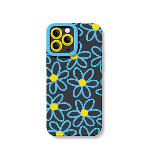 Colorful Floral Bliss Silicone Case for Apple iPhone Series