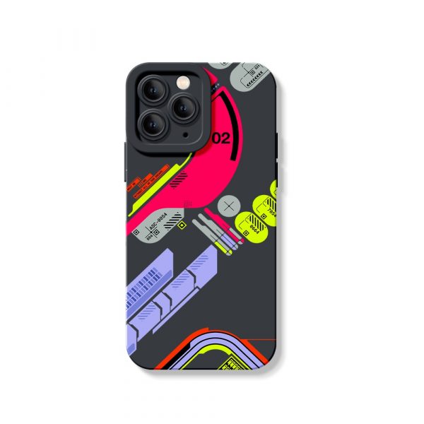 Vivid Neon Tech Blast Silicone Case for Apple iPhone Series