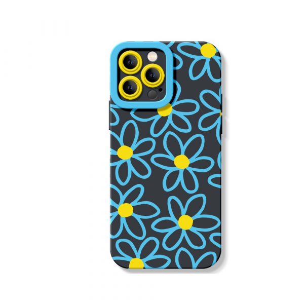Colorful Floral Bliss Silicone Case for Apple iPhone Series