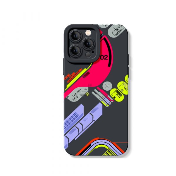 Vivid Neon Tech Blast Silicone Case for Apple iPhone Series