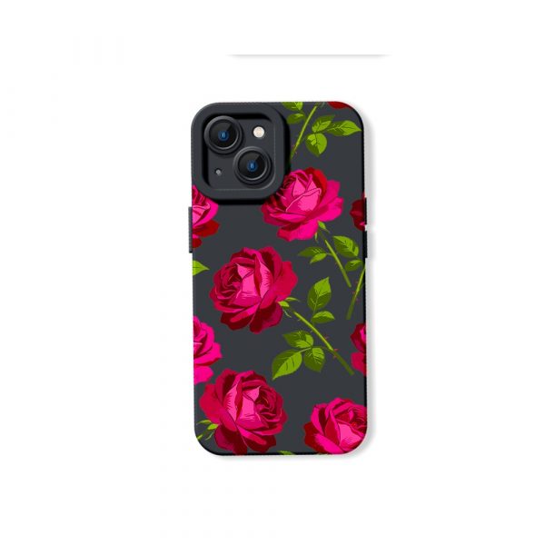 Vibrant Bloom Rose Garden Silicone Case for Apple iPhone Series