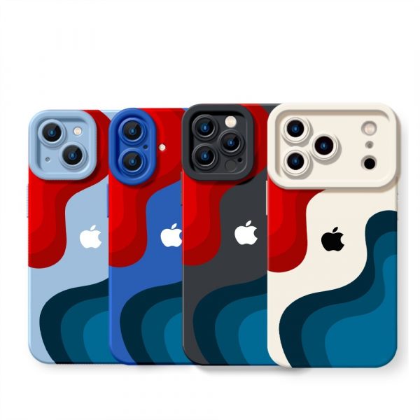 Wave Fusion Art Silicone Case for Apple iPhone Series