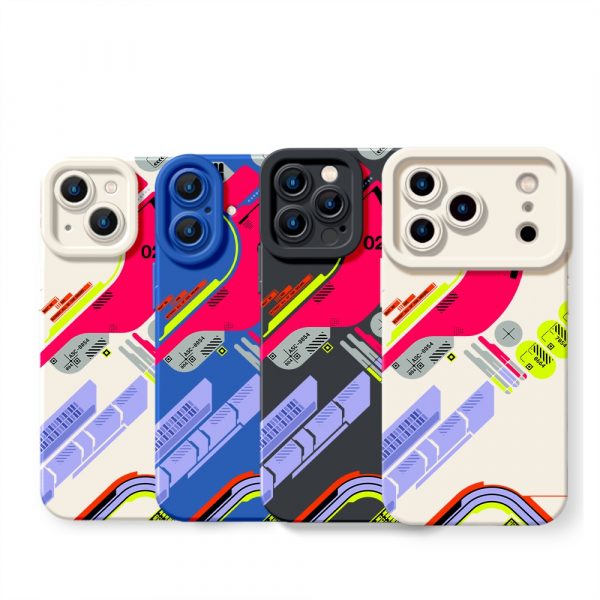 Vivid Neon Tech Blast Silicone Case for Apple iPhone Series