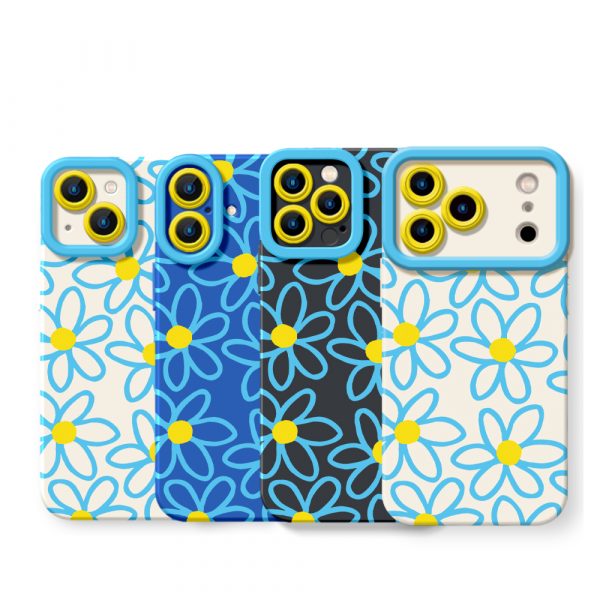 Colorful Floral Bliss Silicone Case for Apple iPhone Series