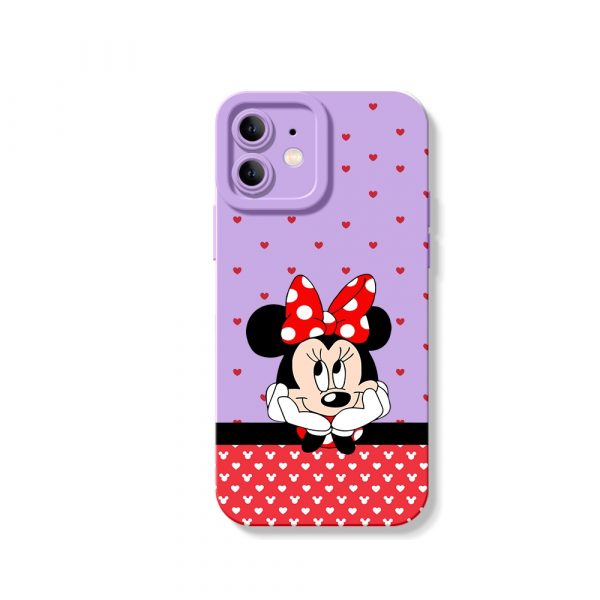 Youthful Charm Cartoon Bow & Hearts Silicone Case for Apple iPhone Series