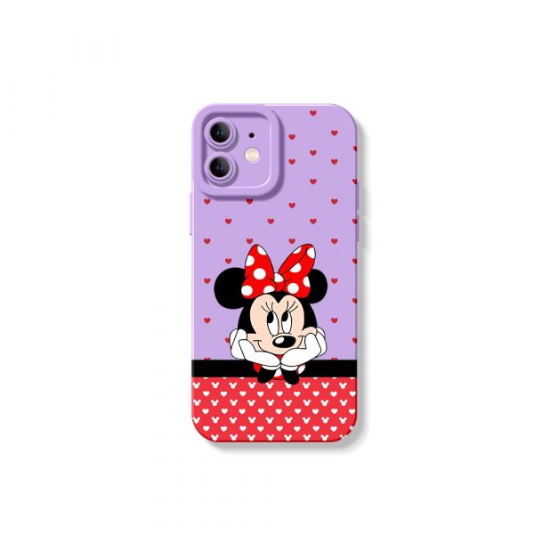 Youthful Charm Cartoon Bow & Hearts Silicone Case for Apple iPhone Series