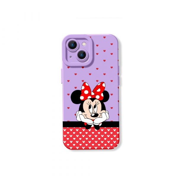 Youthful Charm Cartoon Bow & Hearts Silicone Case for Apple iPhone Series