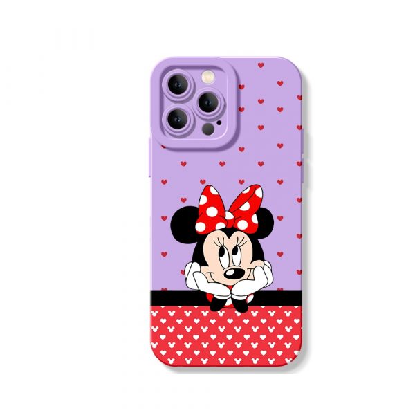 Youthful Charm Cartoon Bow & Hearts Silicone Case for Apple iPhone Series