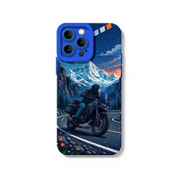 Midnight Adventure: Mountain Ride Silicone Case for Apple iPhone Series