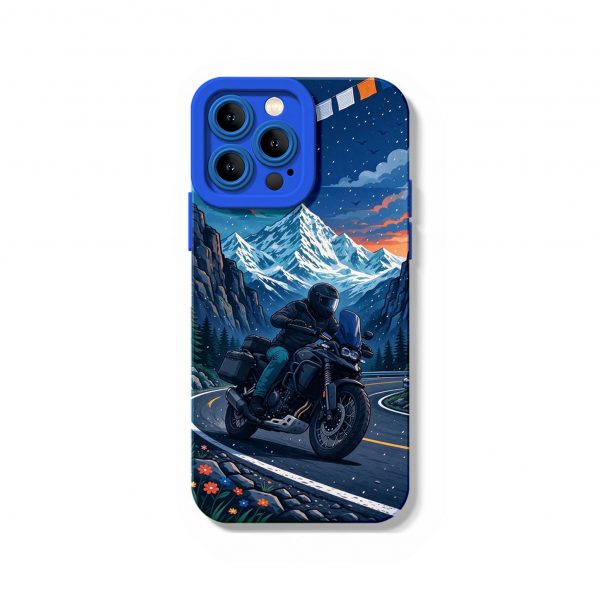 Midnight Adventure: Mountain Ride Silicone Case for Apple iPhone Series