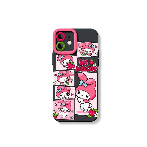 Sweet Strawberry Cartoon Bliss Silicone Case for Apple iPhone Series