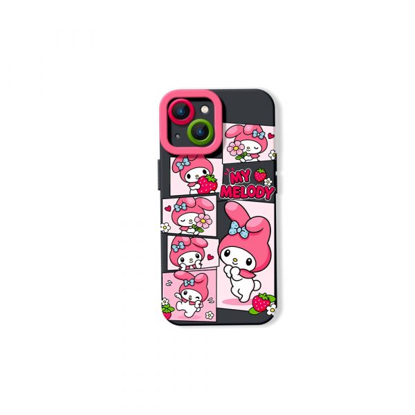 Sweet Strawberry Cartoon Bliss Silicone Case for Apple iPhone Series
