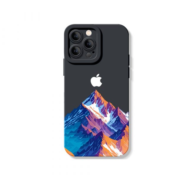Vibrant Mountain Peaks Silicone Case for Apple iPhone Series