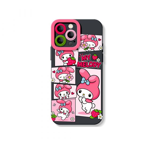 Sweet Strawberry Cartoon Bliss Silicone Case for Apple iPhone Series