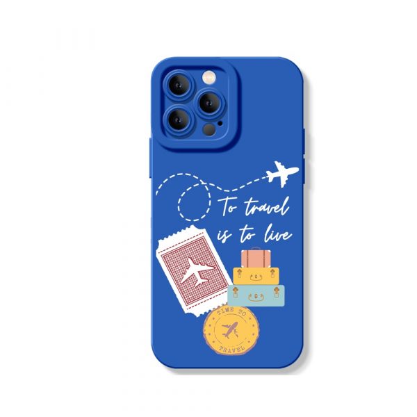 Adventure Seekers Dream: Travel-Inspired Silicone Case for Apple iPhone Series