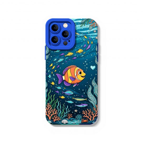 Vibrant Ocean Adventure Silicone Case for Apple iPhone Series