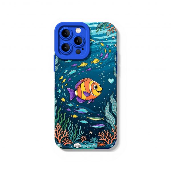 Vibrant Ocean Adventure Silicone Case for Apple iPhone Series