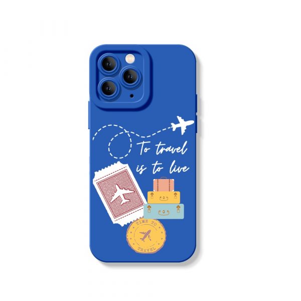 Adventure Seekers Dream: Travel-Inspired Silicone Case for Apple iPhone Series