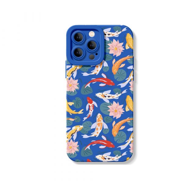 Serene Koi Pond Bliss - Silicone Case for Apple iPhone Series