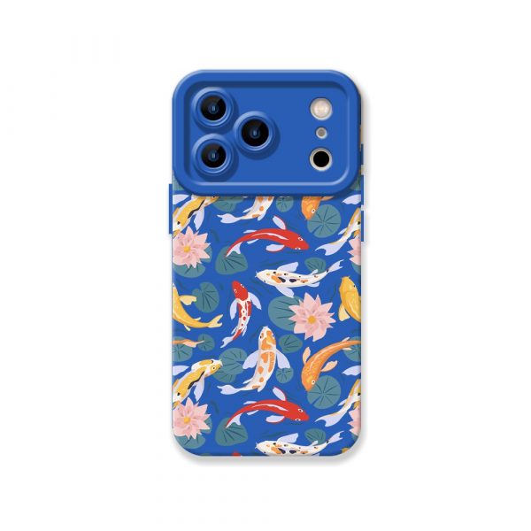 Serene Koi Pond Bliss - Silicone Case for Apple iPhone Series