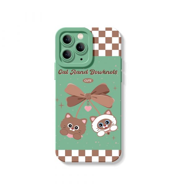 Charming Kitty and Bow Fantasy Silicone Case for Apple iPhone Series
