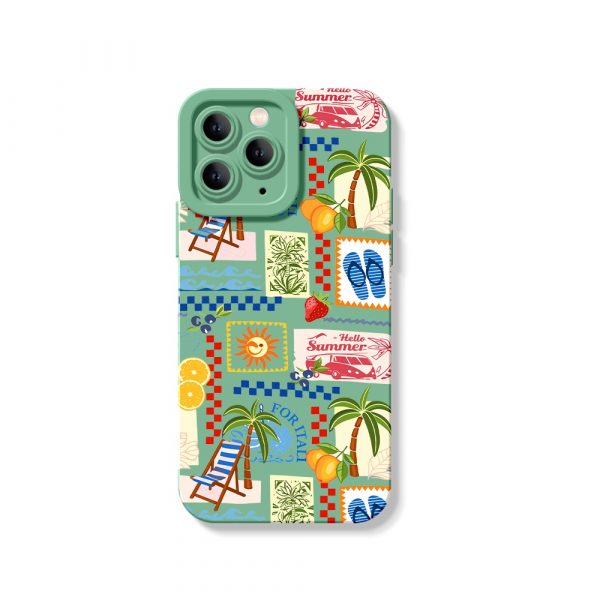 Summer Postcard Vibes Silicone Case for Apple iPhone Series