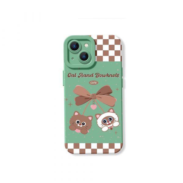 Charming Kitty and Bow Fantasy Silicone Case for Apple iPhone Series