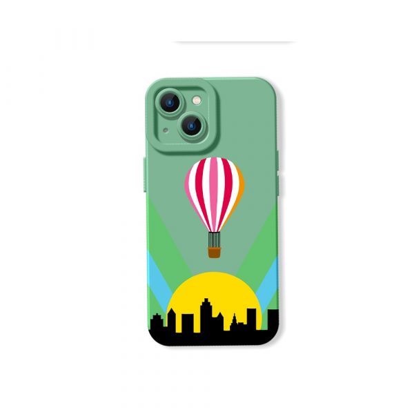 Sunrise Hot Air Balloon Adventure Silicone Case for Apple iPhone Series