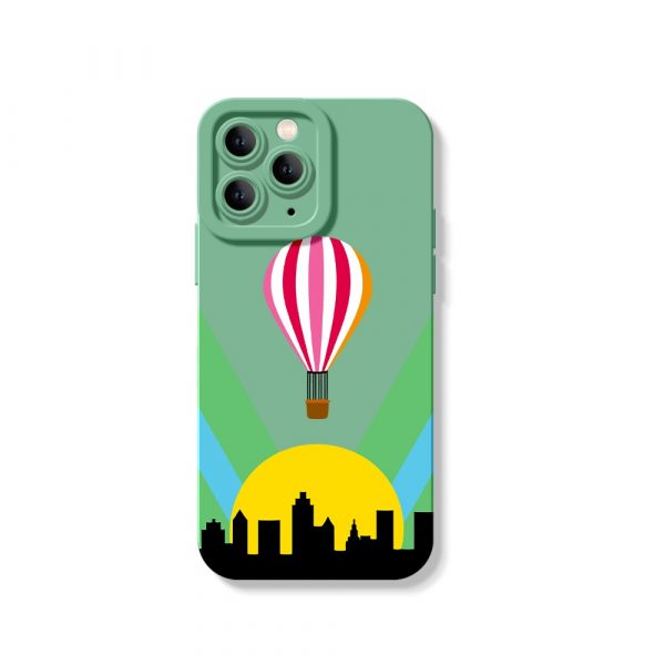 Sunrise Hot Air Balloon Adventure Silicone Case for Apple iPhone Series
