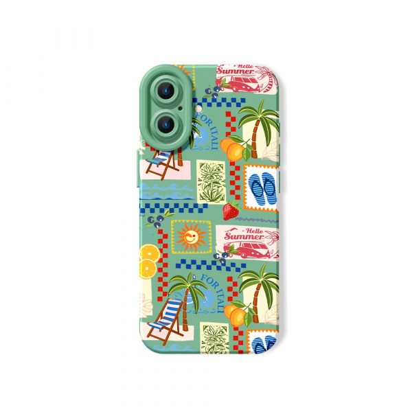 Summer Postcard Vibes Silicone Case for Apple iPhone Series